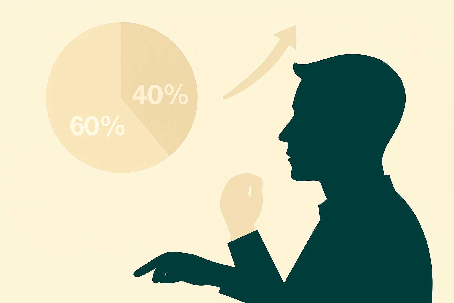 Une personne qui est en réflexion sur les allocations de ses investissements.