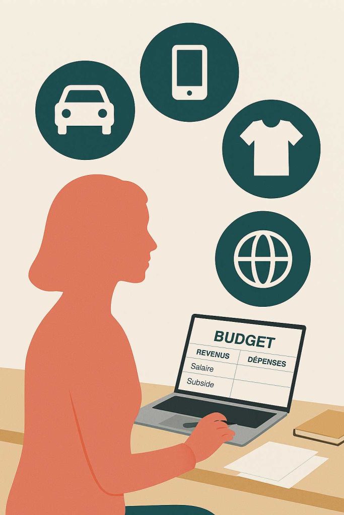 femme qui réfléchis à son budget