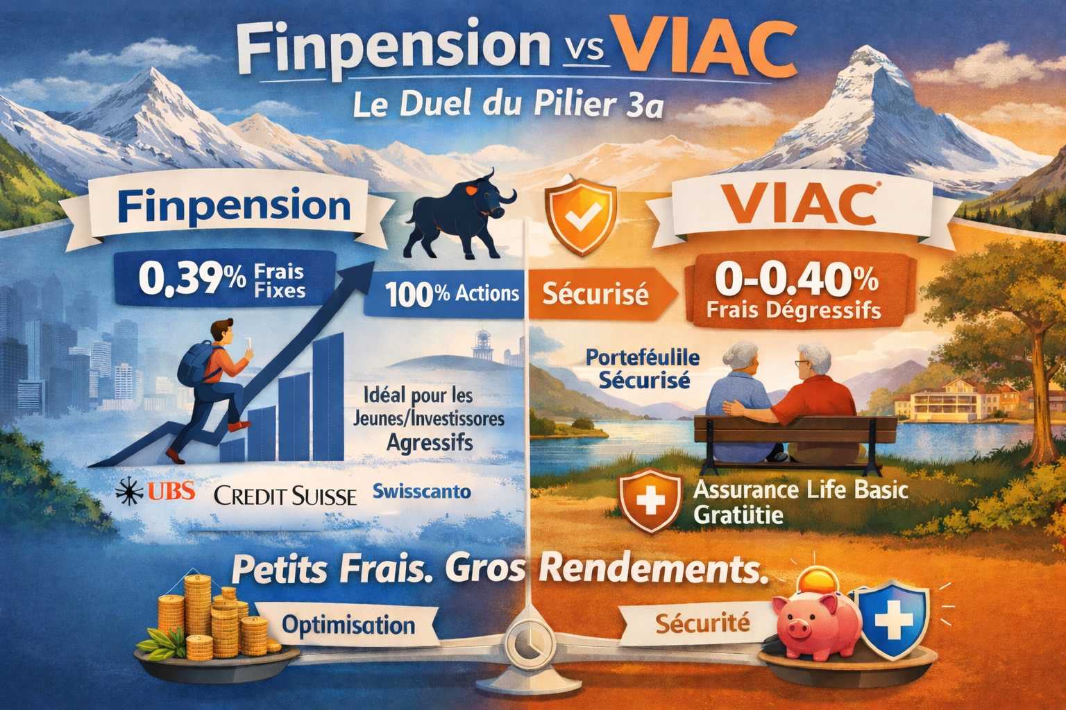 Finpension vs VIAC : Quel est le meilleur pilier 3a en 2026 ?